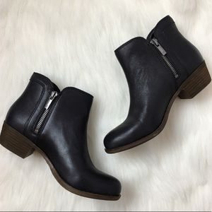 Lucky Brand Double Zipper Ankle Booties